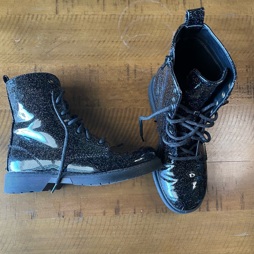 Girls Boots, Black/Sparkles